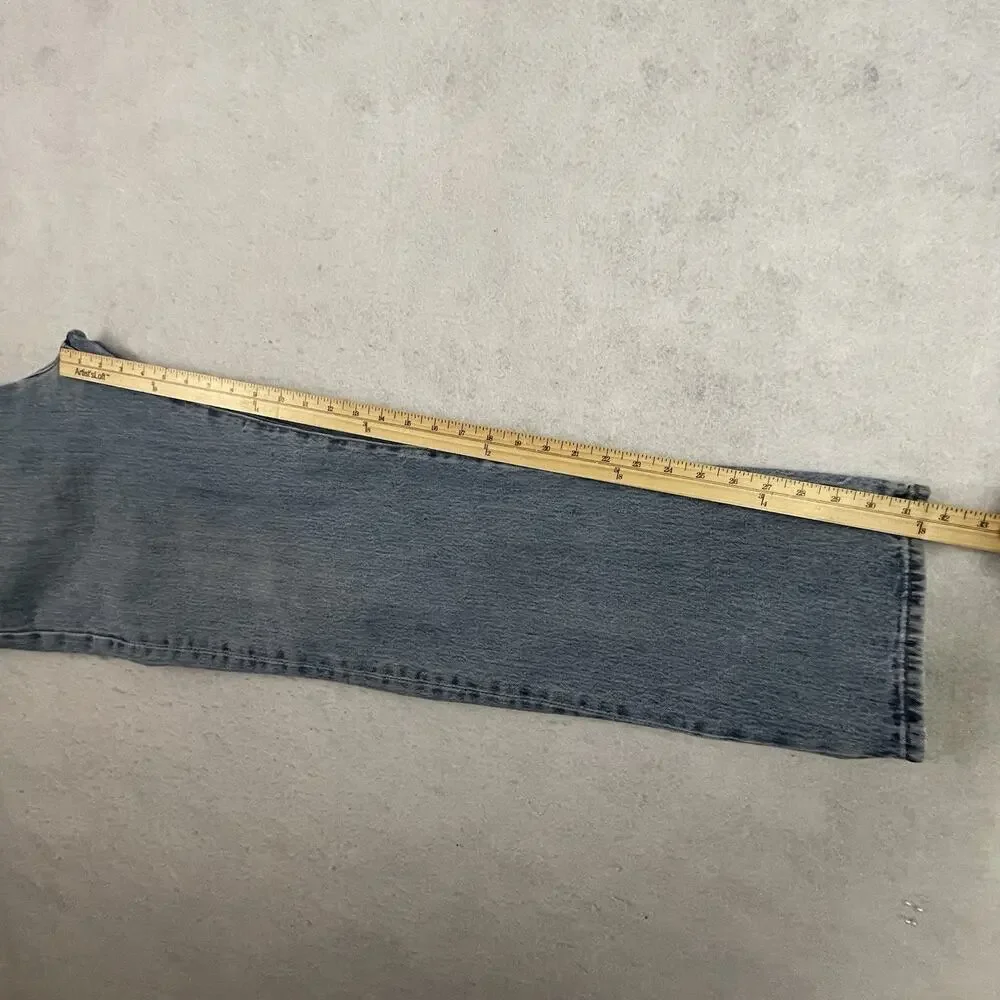 Levis 501 Jeans Mens Size 38X34 Blue Button Fly Straight Leg Medium Wash Denim